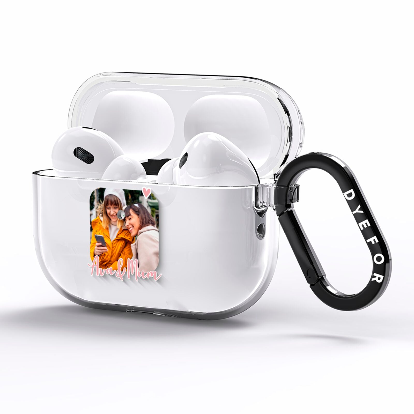 Personalised Mummy Photo Upload AirPods Pro Clear Case Side Image