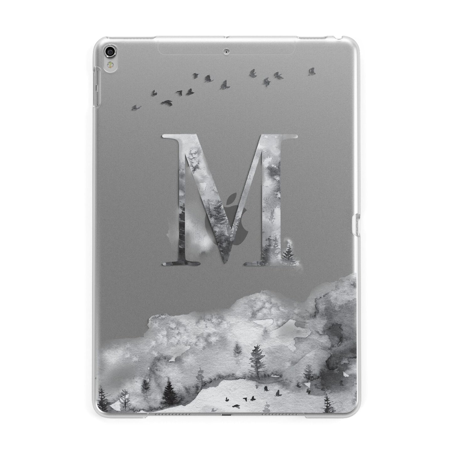 Personalised Mystical Monogram Clear Apple iPad Silver Case