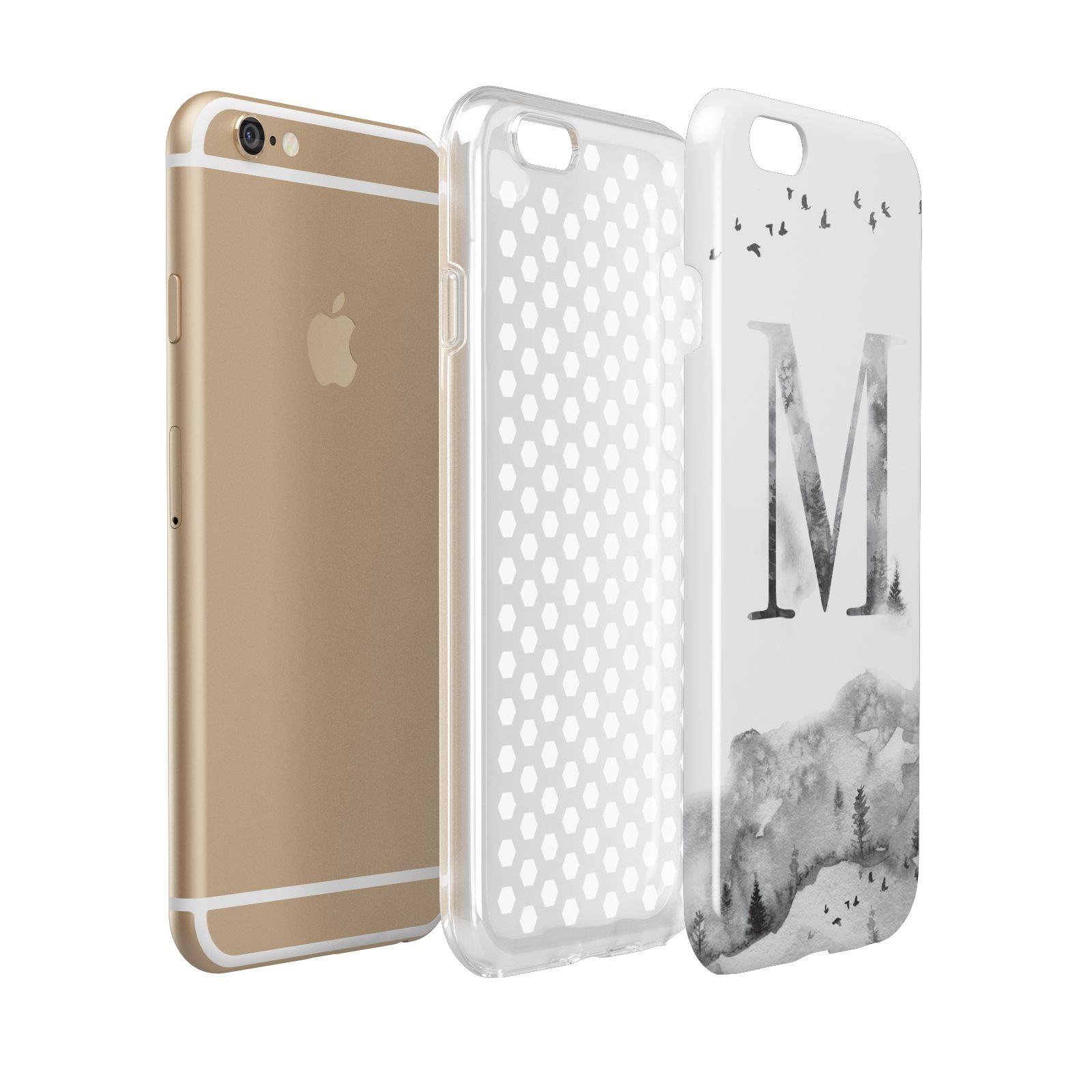 Personalised Mystical Monogram Clear Apple iPhone 6 3D Tough Case Expanded view