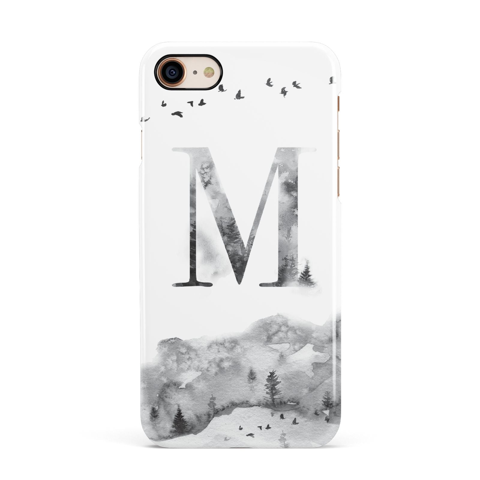 Personalised Mystical Monogram Clear Apple iPhone 7 8 3D Snap Case
