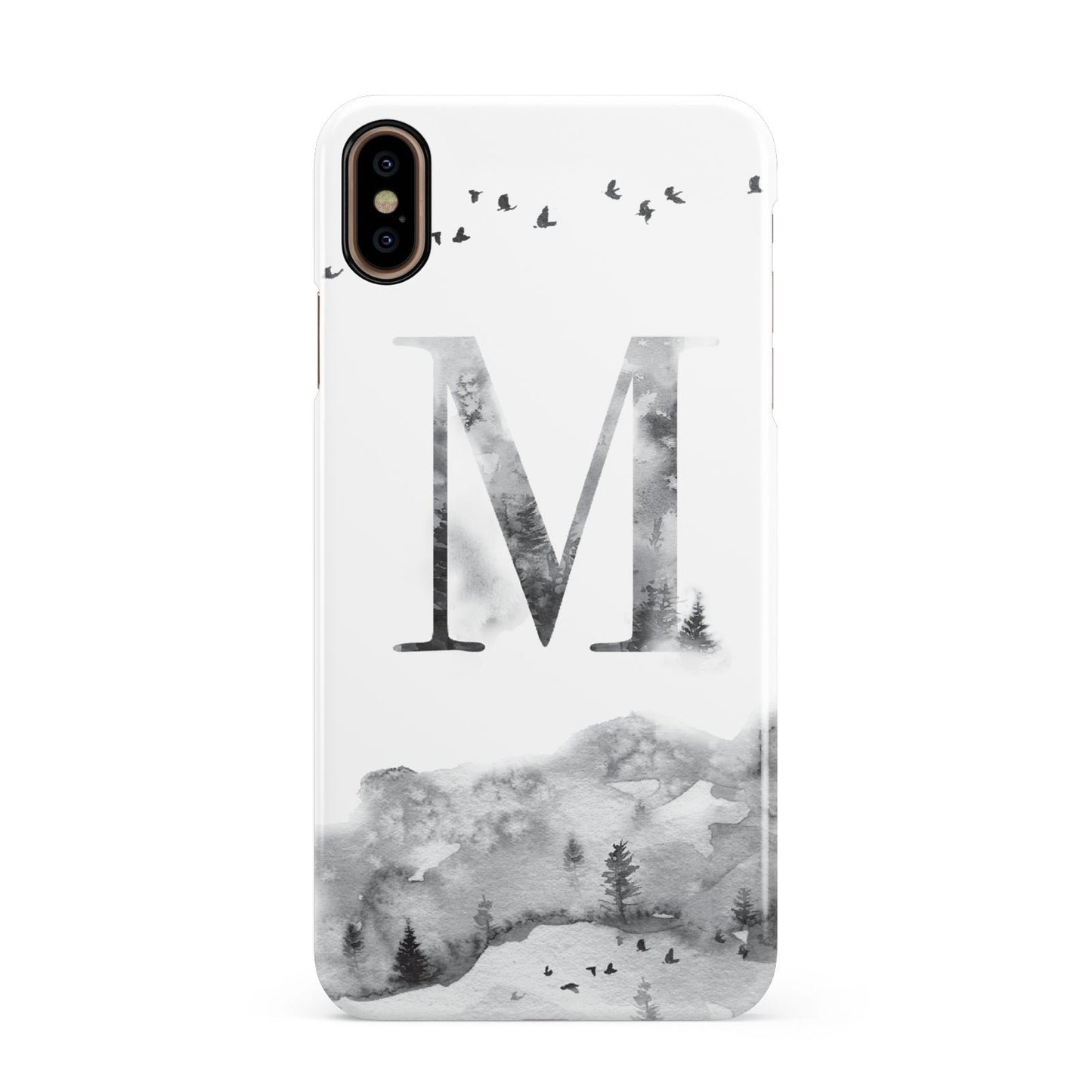Personalised Mystical Monogram Clear Apple iPhone Xs Max 3D Snap Case