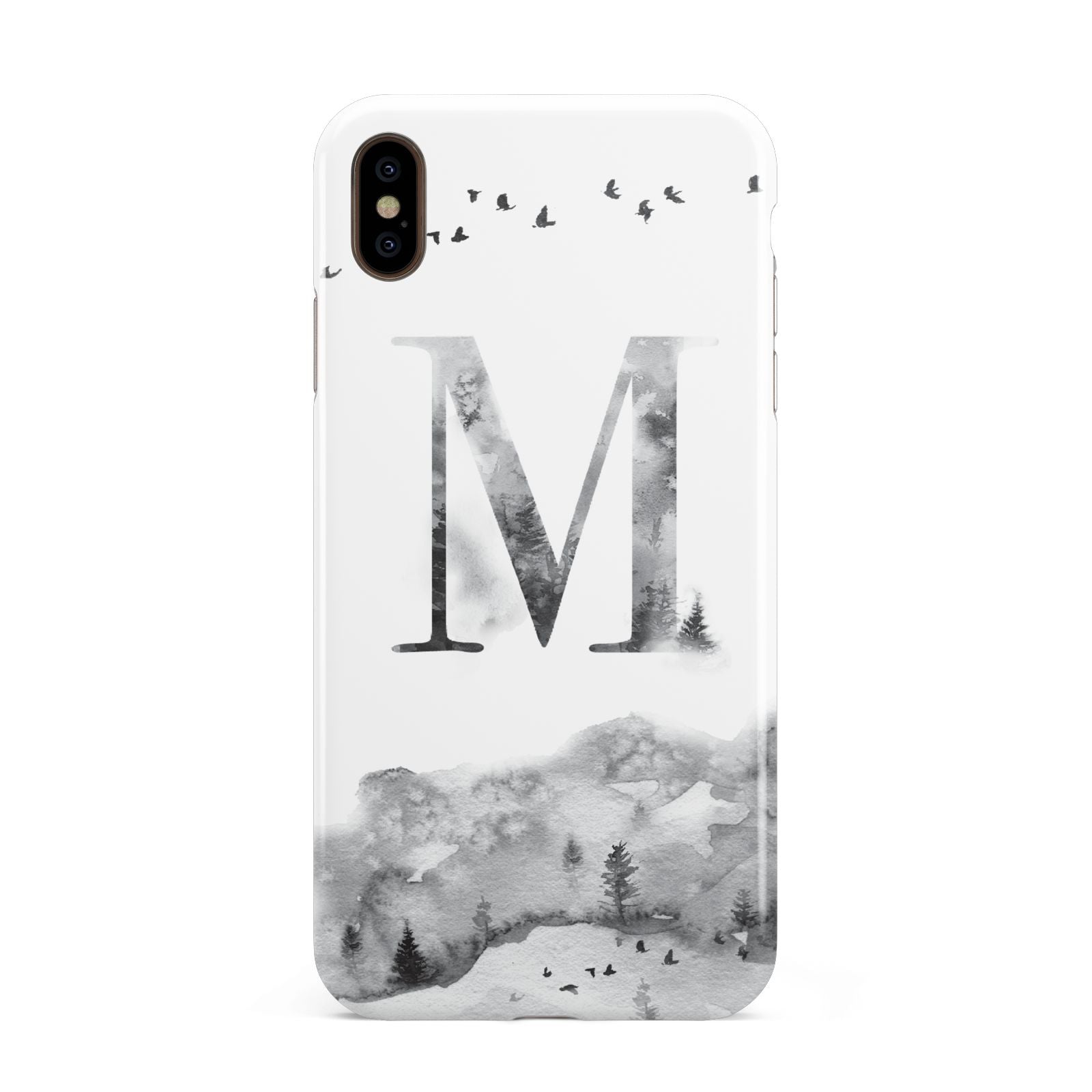 Personalised Mystical Monogram Clear Apple iPhone Xs Max 3D Tough Case
