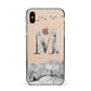 Personalised Mystical Monogram Clear Apple iPhone Xs Max Impact Case Black Edge on Gold Phone