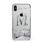 Personalised Mystical Monogram Clear Apple iPhone Xs Max Impact Case Black Edge on Silver Phone