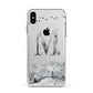 Personalised Mystical Monogram Clear Apple iPhone Xs Max Impact Case White Edge on Silver Phone