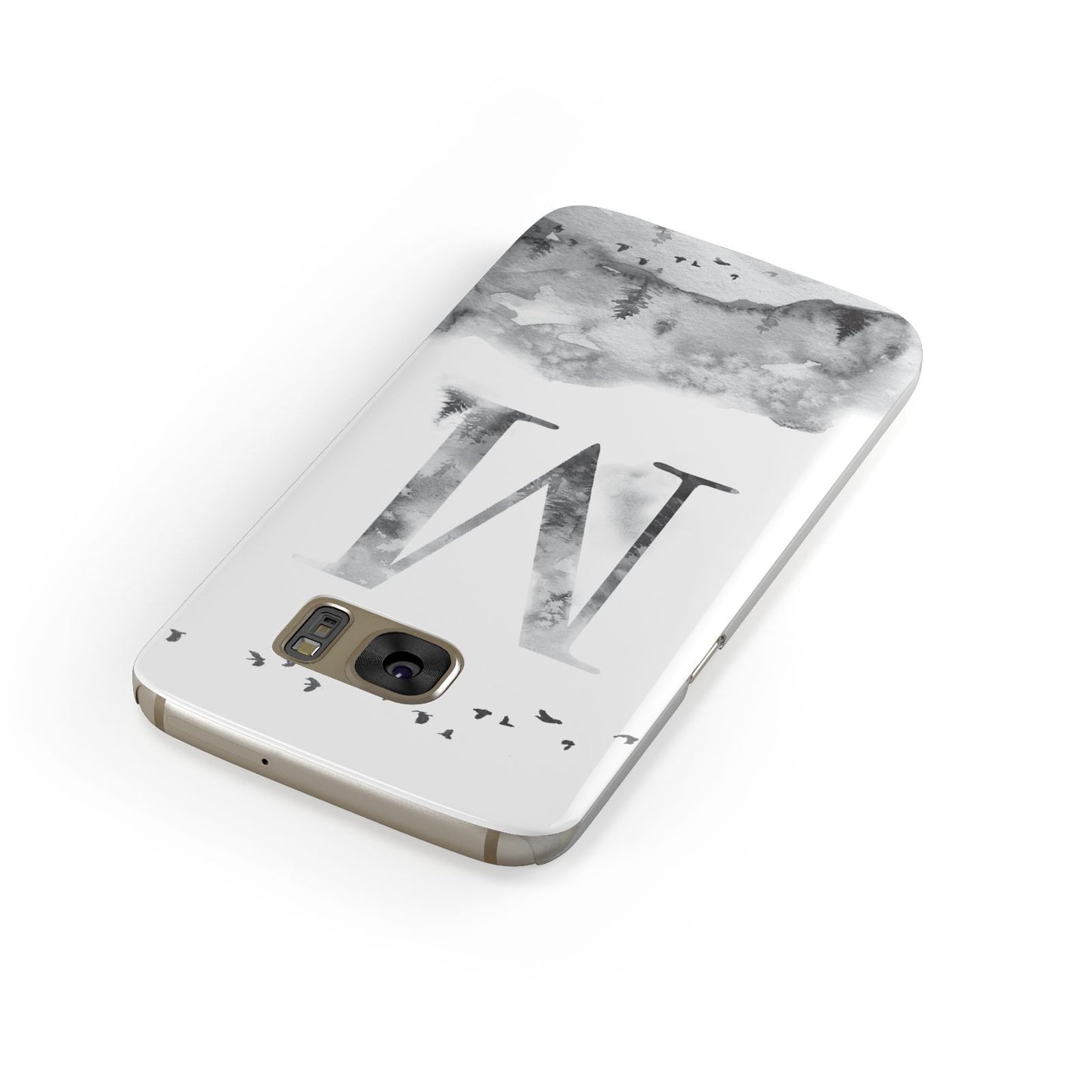Personalised Mystical Monogram Clear Samsung Galaxy Case Front Close Up