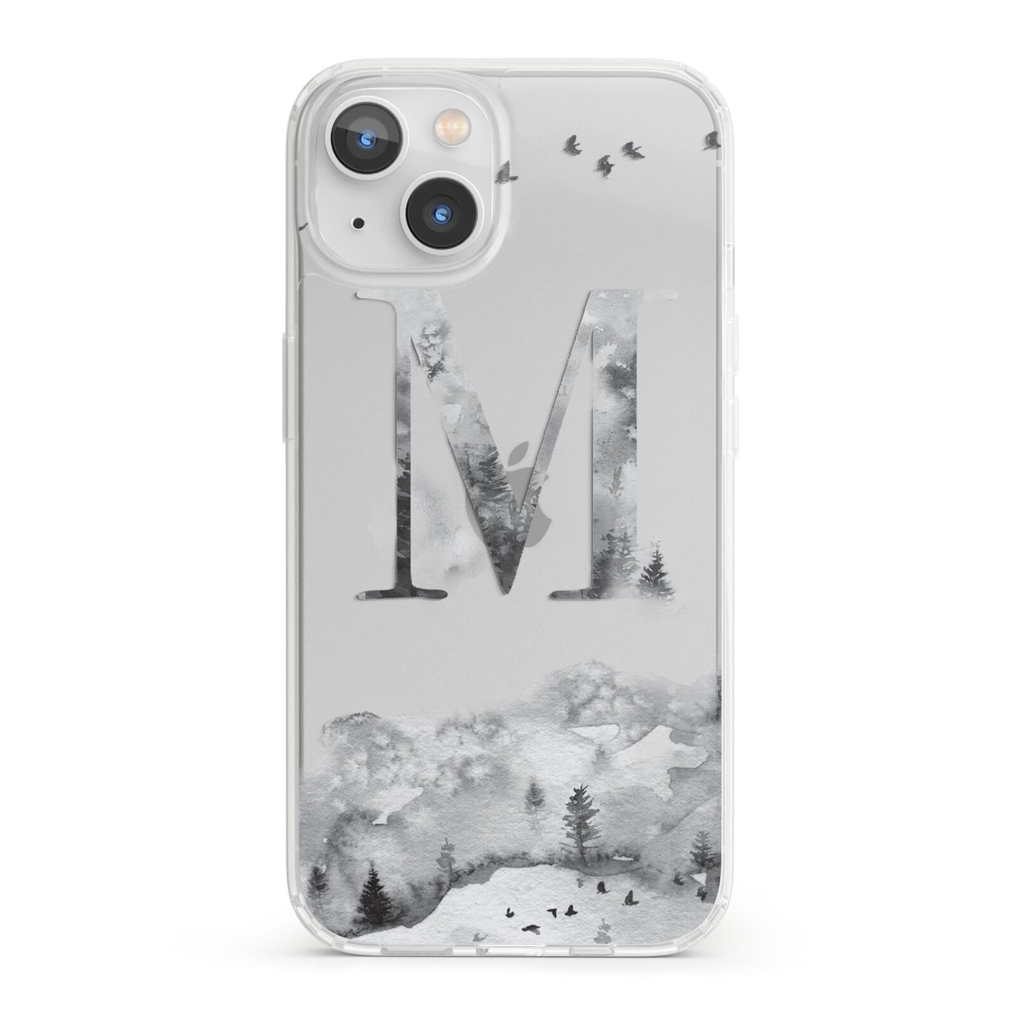 Personalised Mystical Monogram Clear iPhone 13 Clear Bumper Case