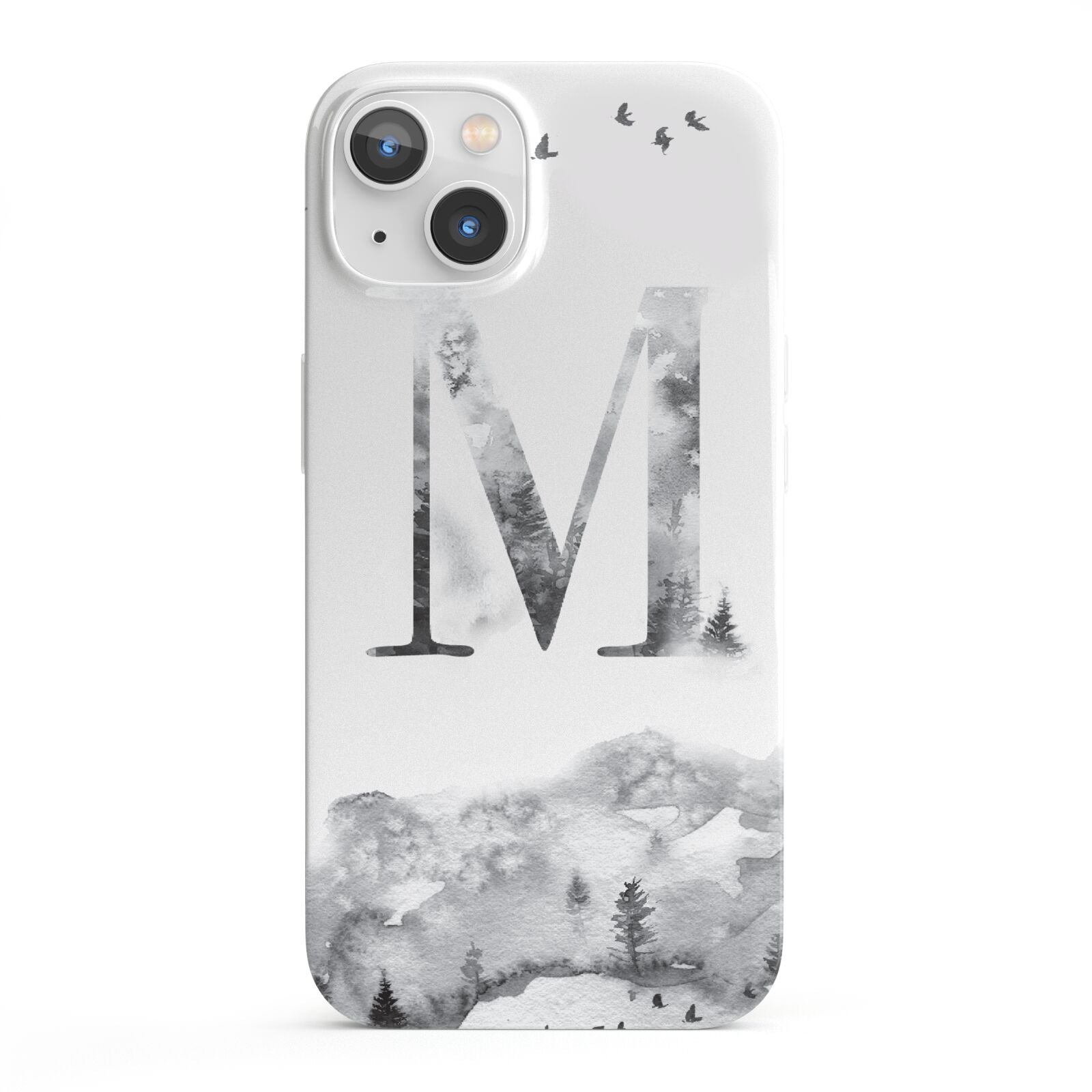 Personalised Mystical Monogram Clear iPhone 13 Full Wrap 3D Snap Case