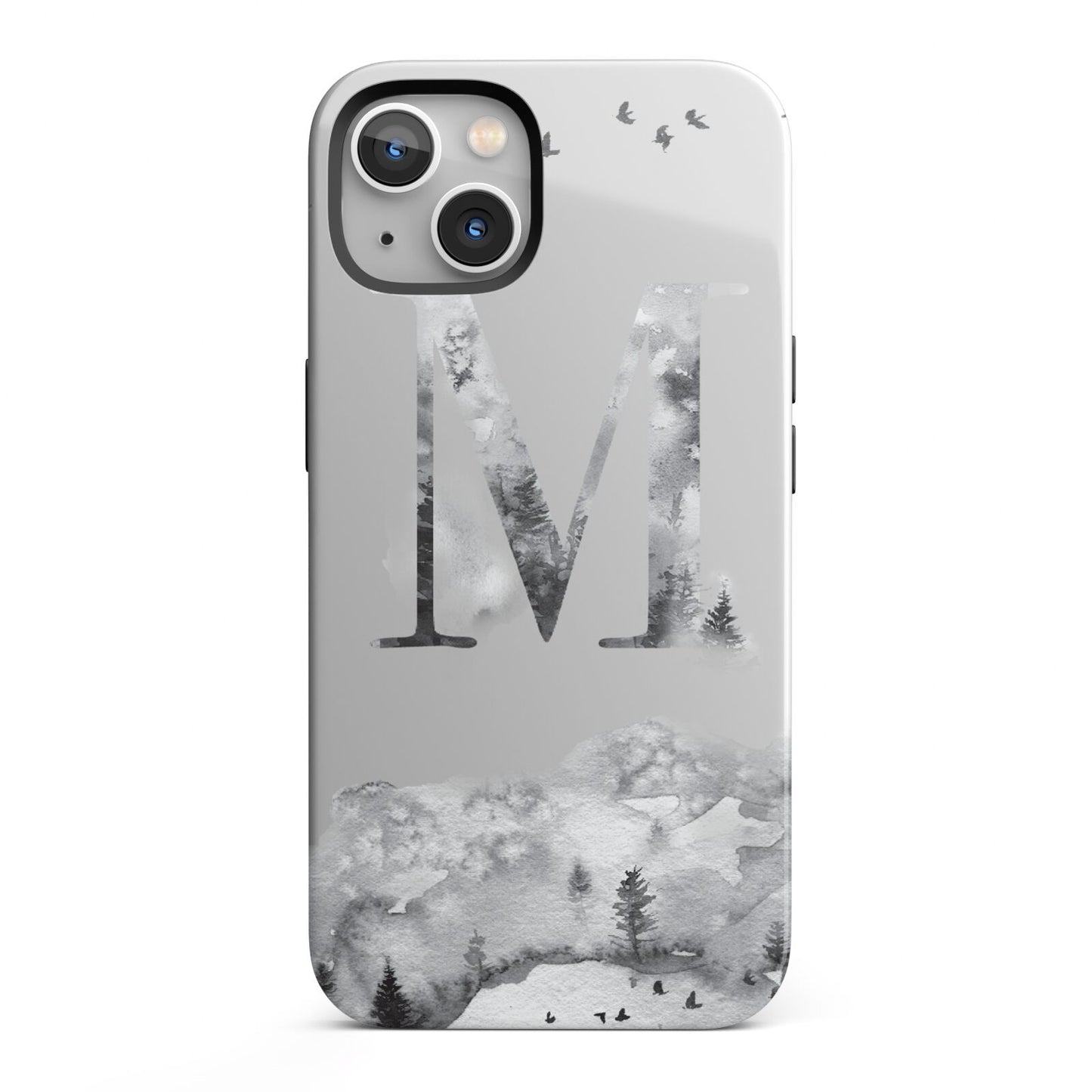 Personalised Mystical Monogram Clear iPhone 13 Full Wrap 3D Tough Case