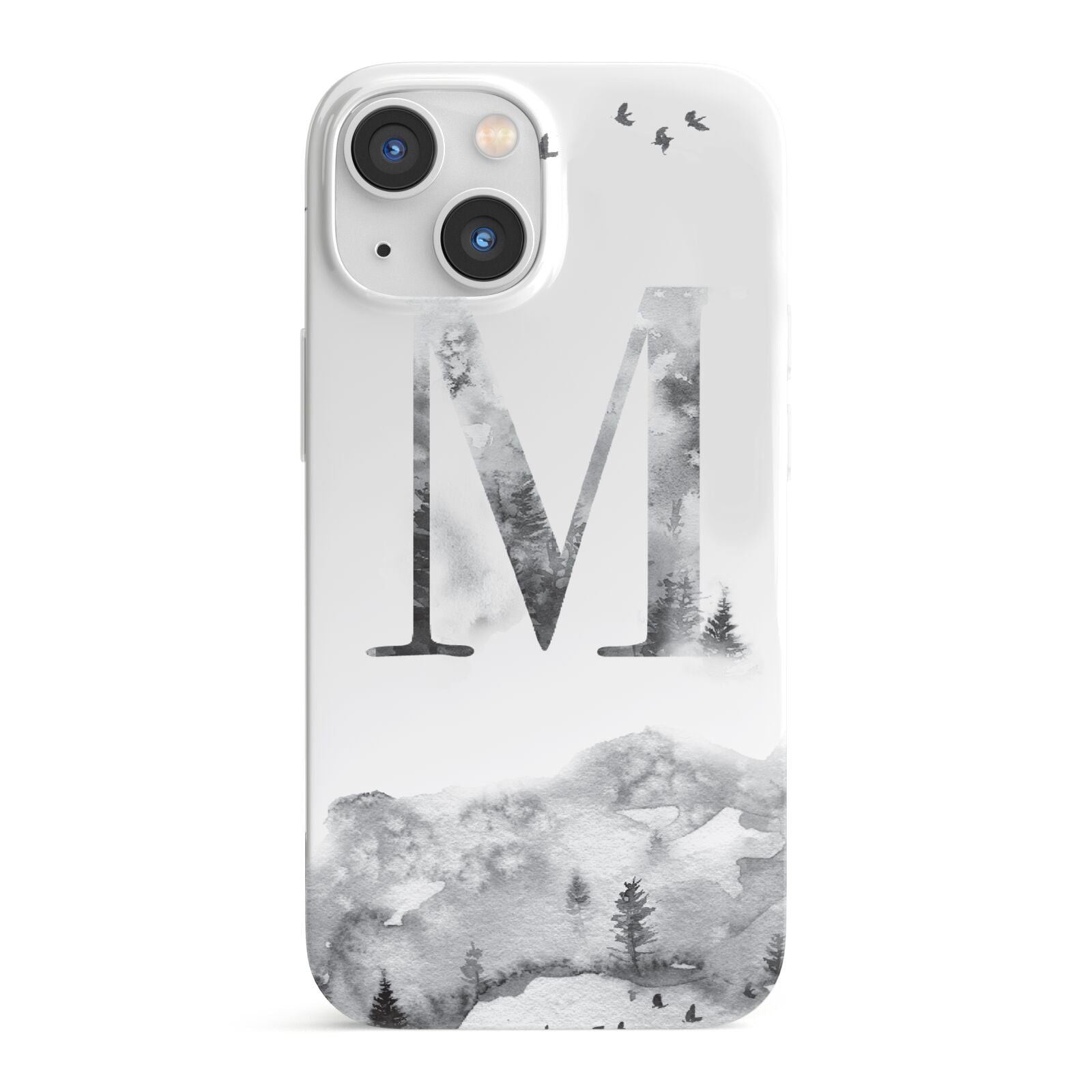 Personalised Mystical Monogram Clear iPhone 13 Mini Full Wrap 3D Snap Case