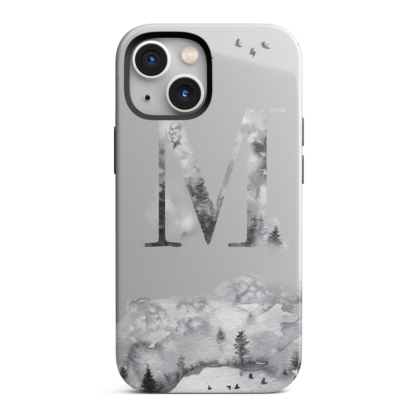 Personalised Mystical Monogram Clear iPhone 13 Mini Full Wrap 3D Tough Case