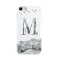 Personalised Mystical Monogram Clear iPhone 8 3D Tough Case on Gold Phone