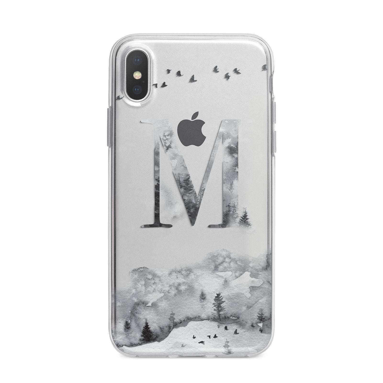 Personalised Mystical Monogram Clear iPhone X Bumper Case on Silver iPhone Alternative Image 1