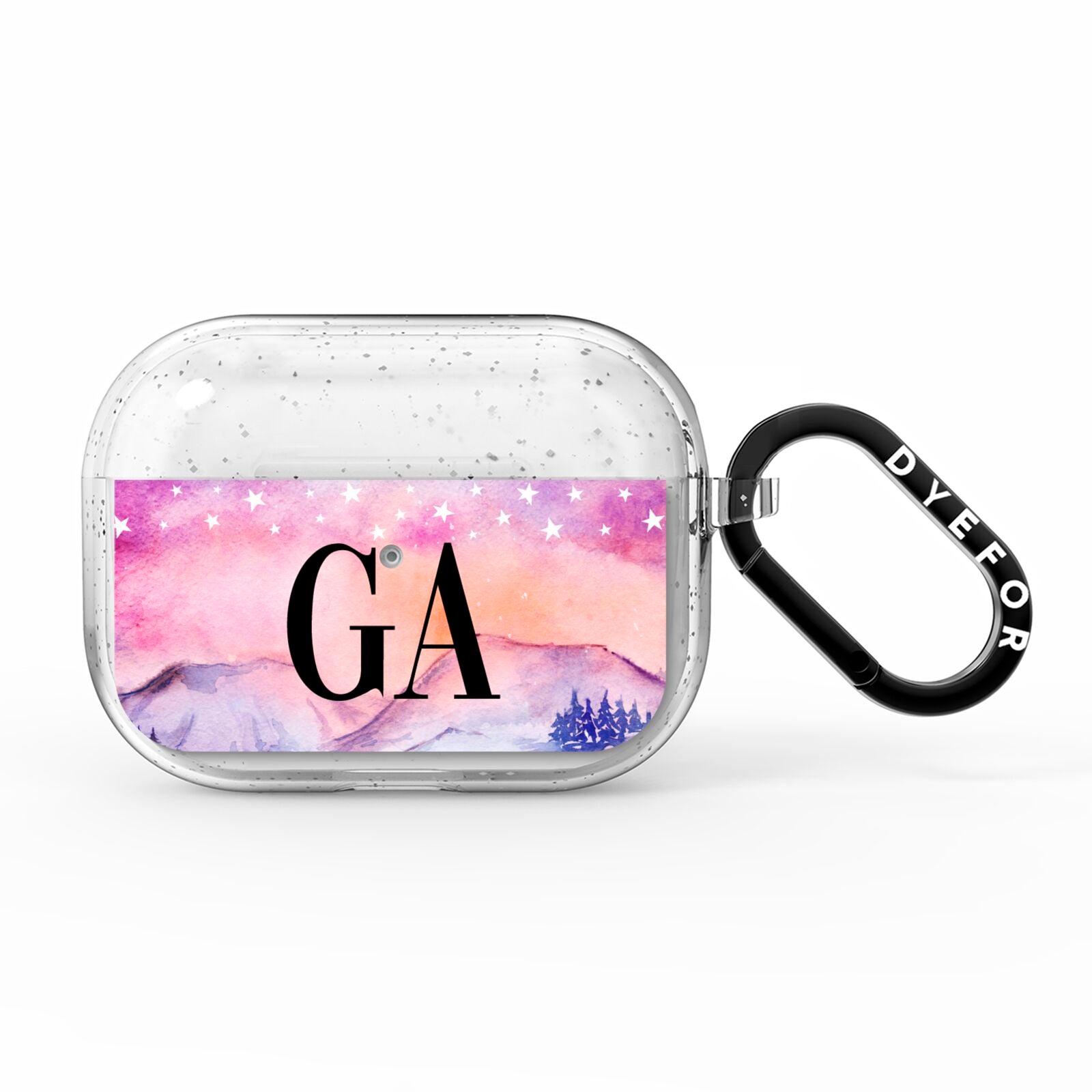 Personalised Mystical Sky AirPods Pro Glitter Case