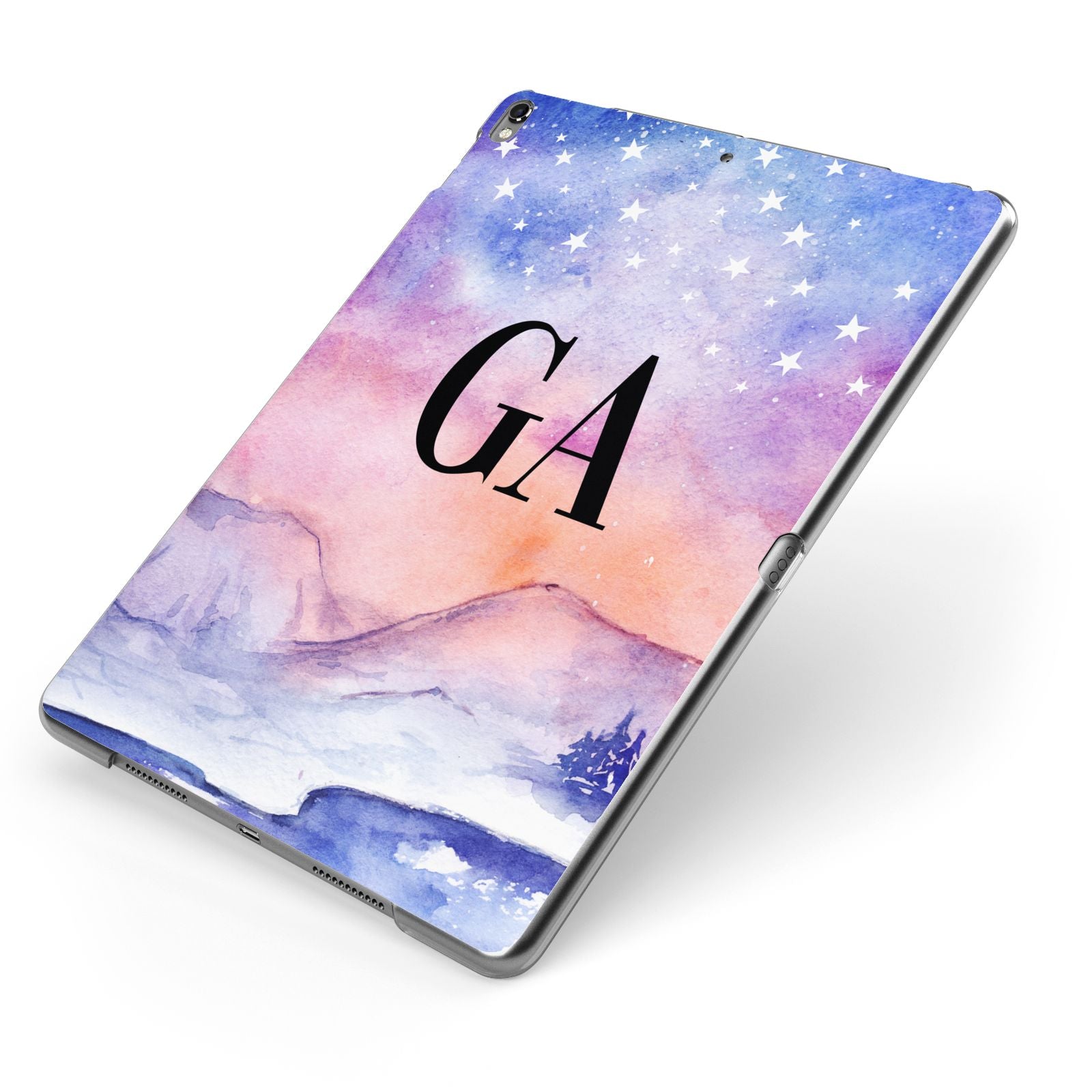 Personalised Mystical Sky Apple iPad Case on Grey iPad Side View