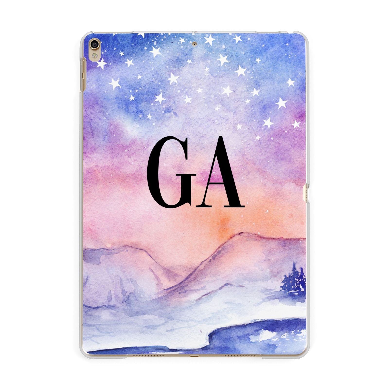 Personalised Mystical Sky Apple iPad Gold Case