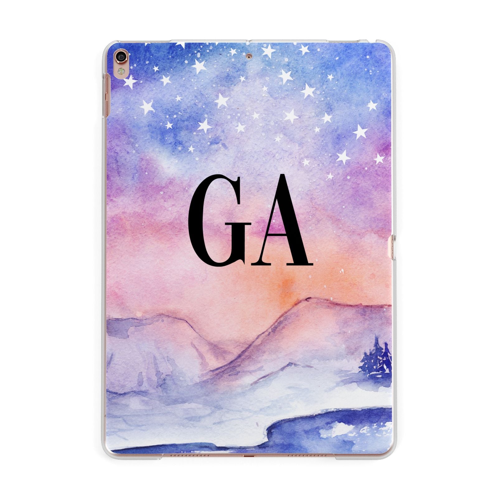 Personalised Mystical Sky Apple iPad Rose Gold Case