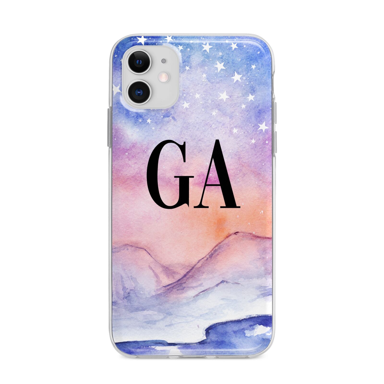 Personalised Mystical Sky Apple iPhone 11 in White with Bumper Case