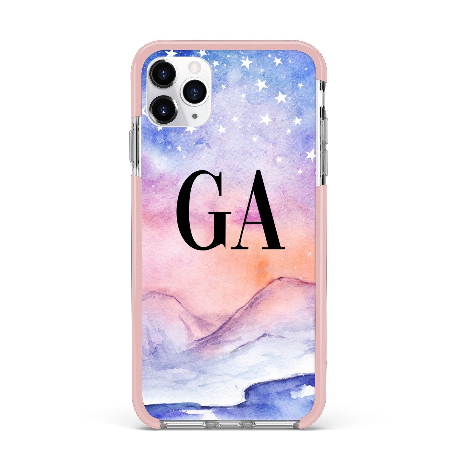 Personalised Mystical Sky iPhone 11 Pro Max Impact Pink Edge Case