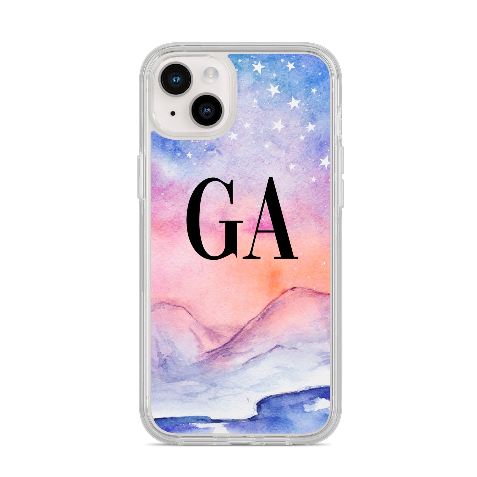 Personalised Mystical Sky iPhone 14 Plus Clear Tough Case Starlight