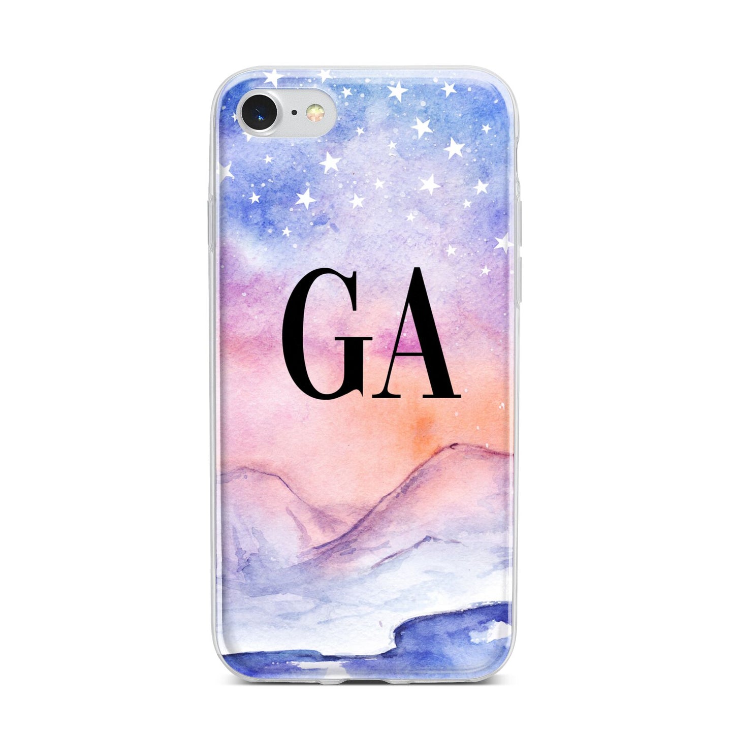 Personalised Mystical Sky iPhone 7 Bumper Case on Silver iPhone