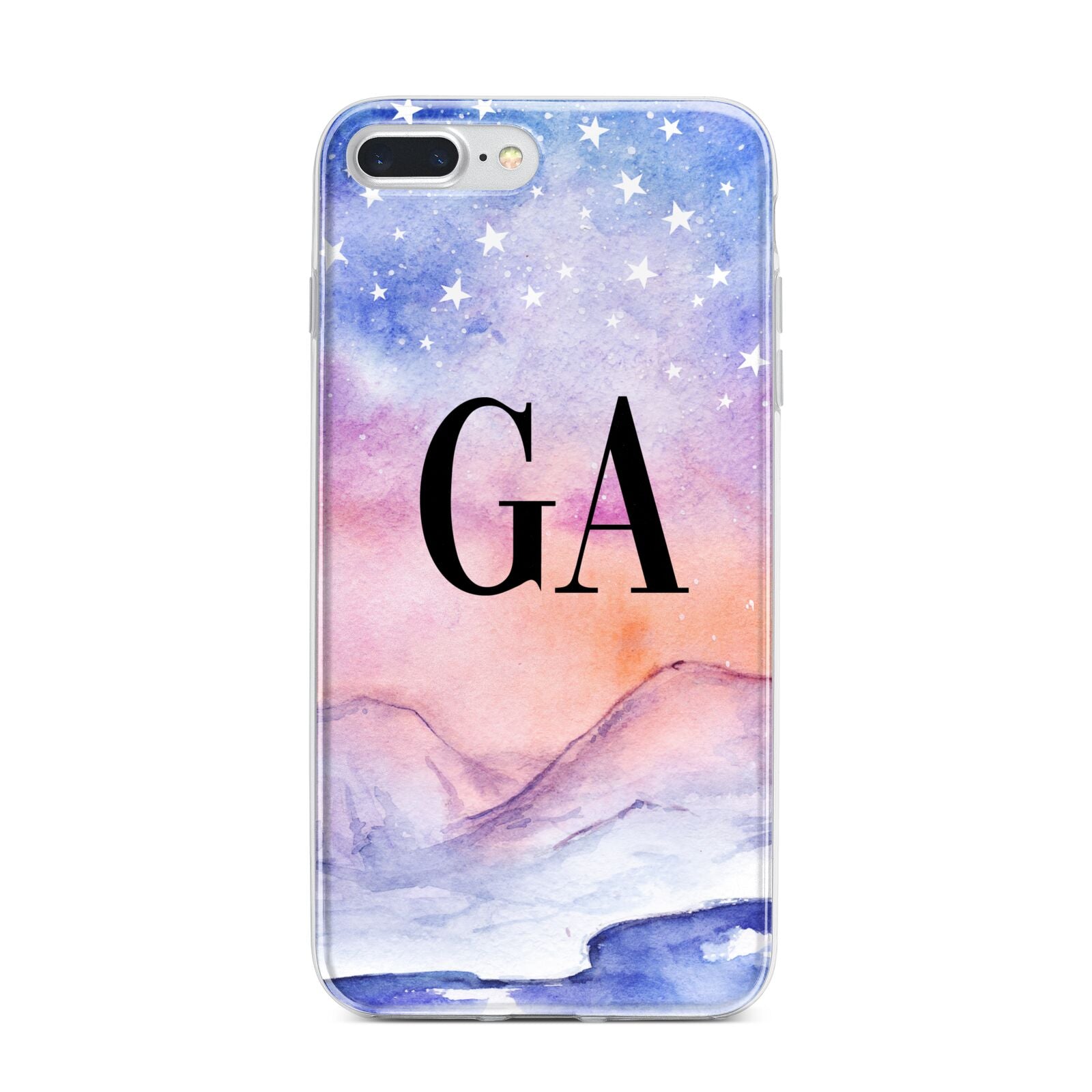 Personalised Mystical Sky iPhone 7 Plus Bumper Case on Silver iPhone