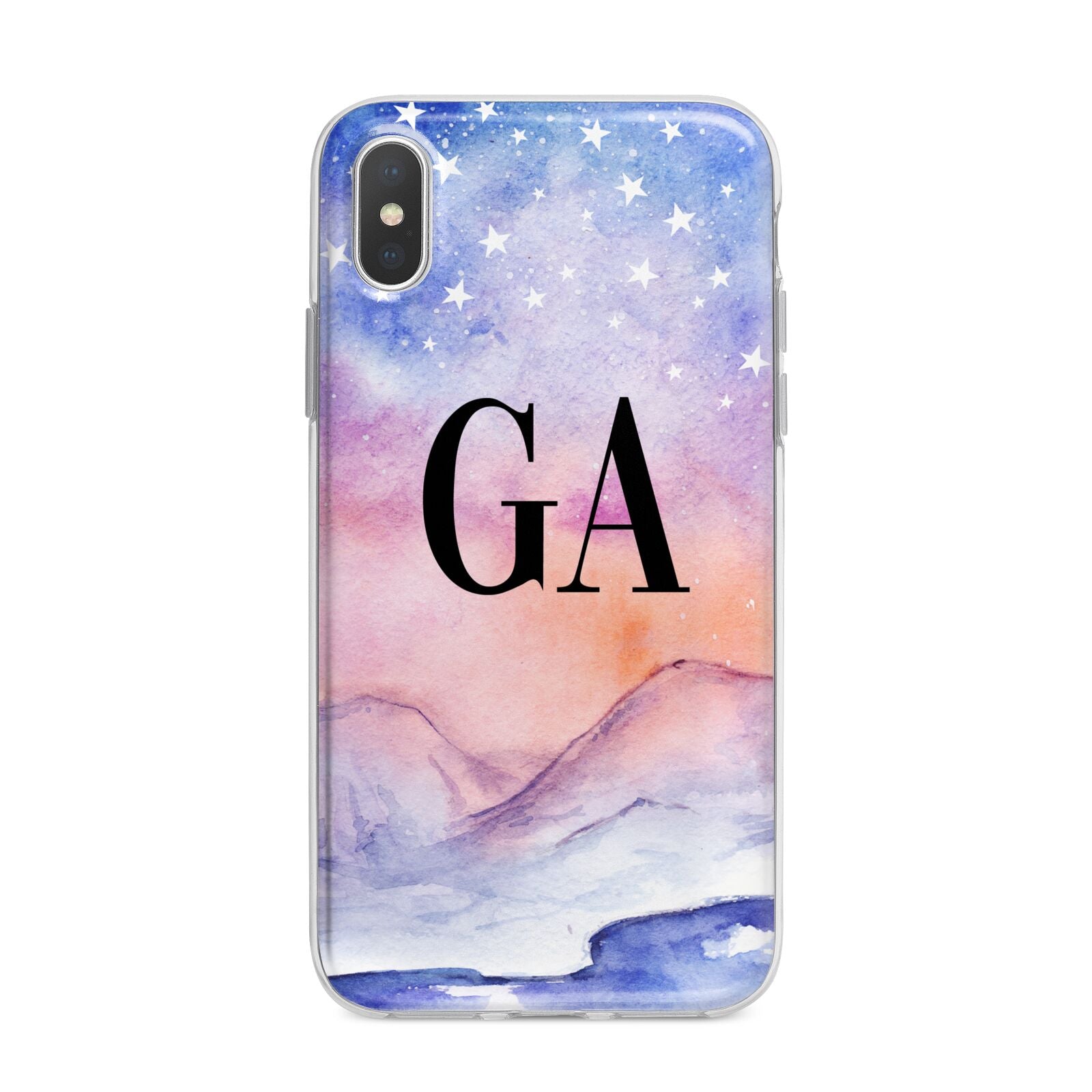Personalised Mystical Sky iPhone X Bumper Case on Silver iPhone Alternative Image 1