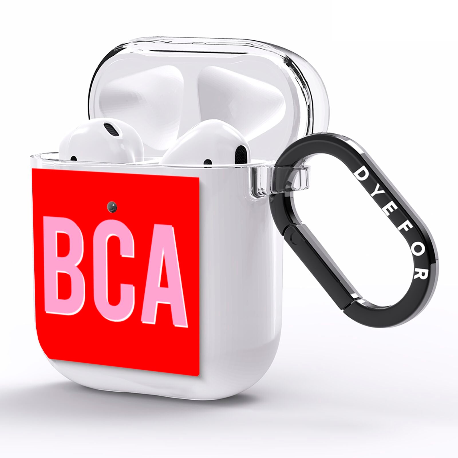 Personalised Name AirPods Clear Case Side Image