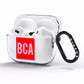 Personalised Name AirPods Pro Clear Case Side Image