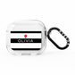 Personalised Name Black White AirPods Clear Case 3rd Gen