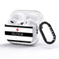 Personalised Name Black White AirPods Pro Glitter Case Side Image