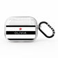 Personalised Name Black White AirPods Pro Glitter Case