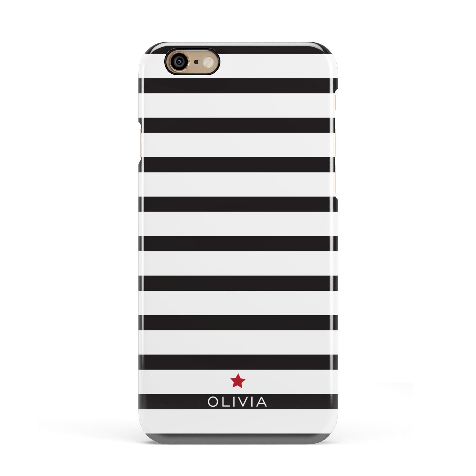 Personalised Name Black White Apple iPhone 6 3D Snap Case