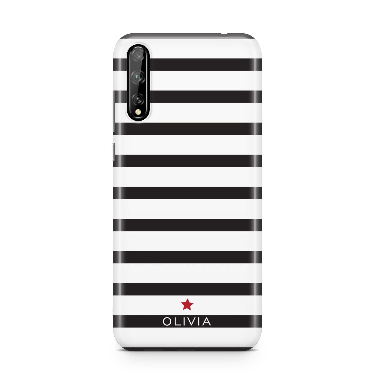 Personalised Name Black White Huawei Enjoy 10s Phone Case