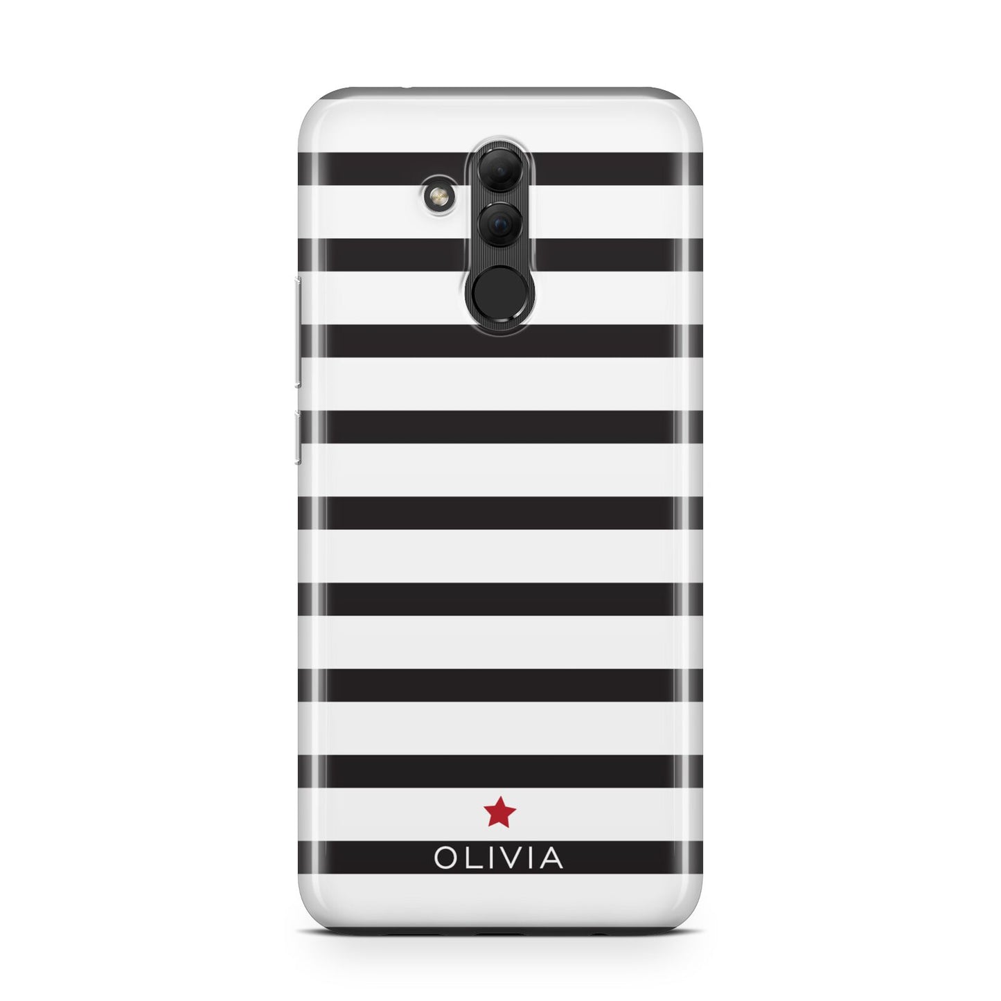 Personalised Name Black White Huawei Mate 20 Lite