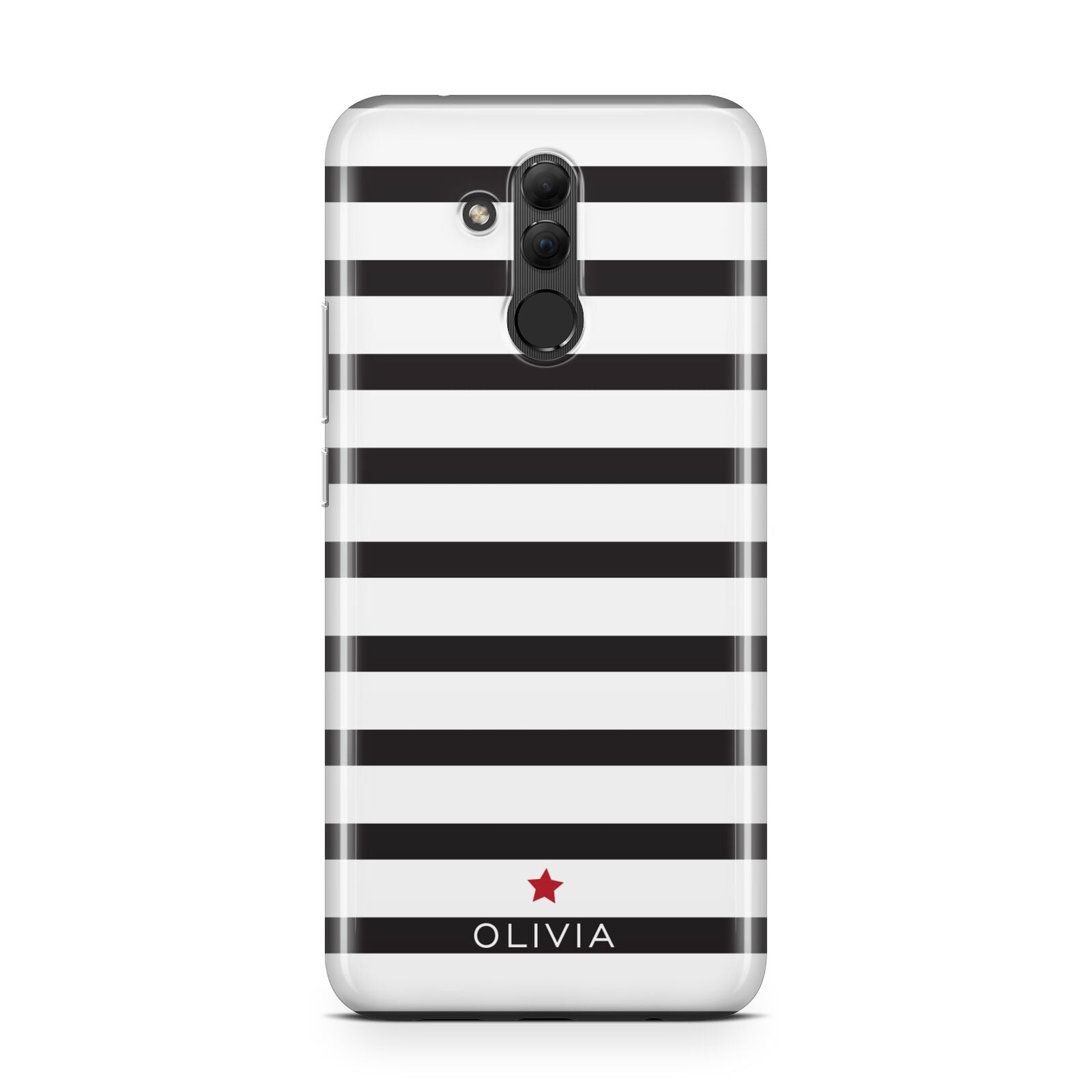 Personalised Name Black White Huawei Mate 20 Lite