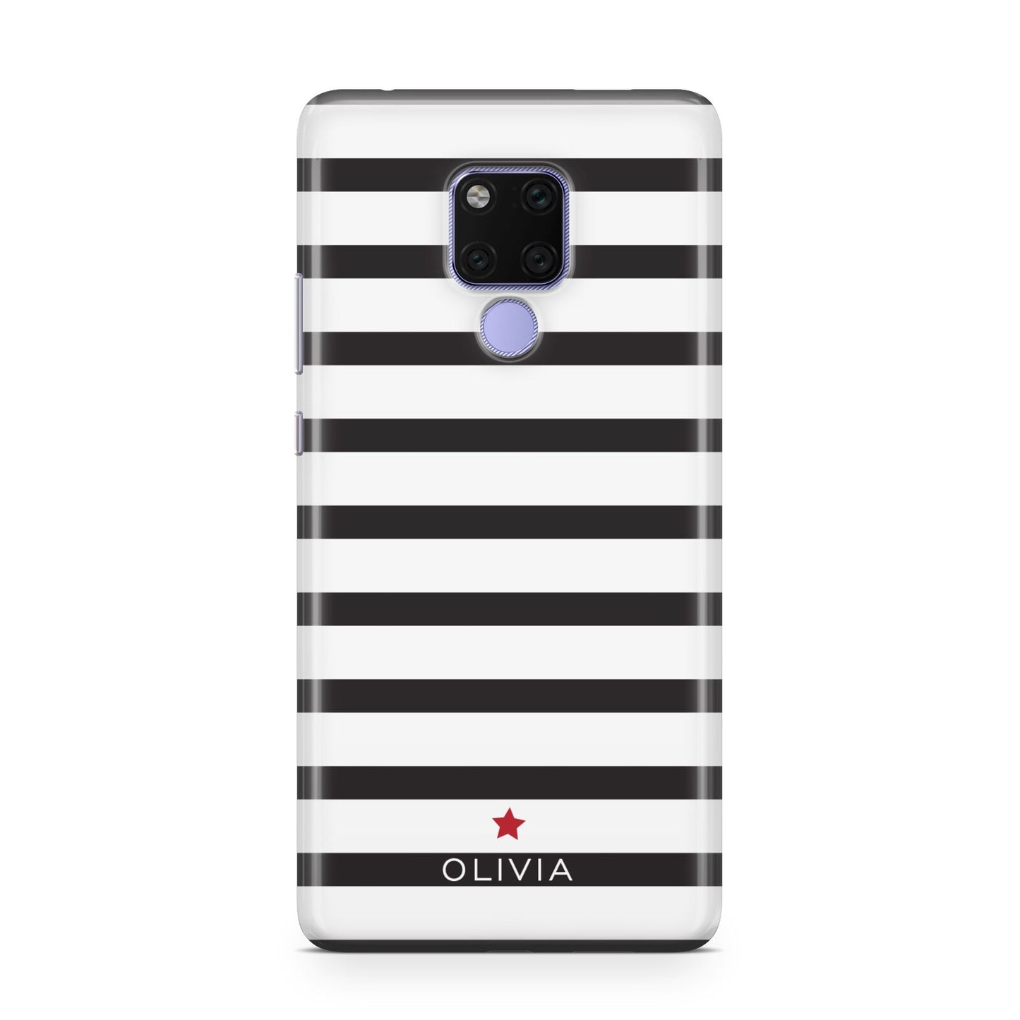 Personalised Name Black White Huawei Mate 20X Phone Case