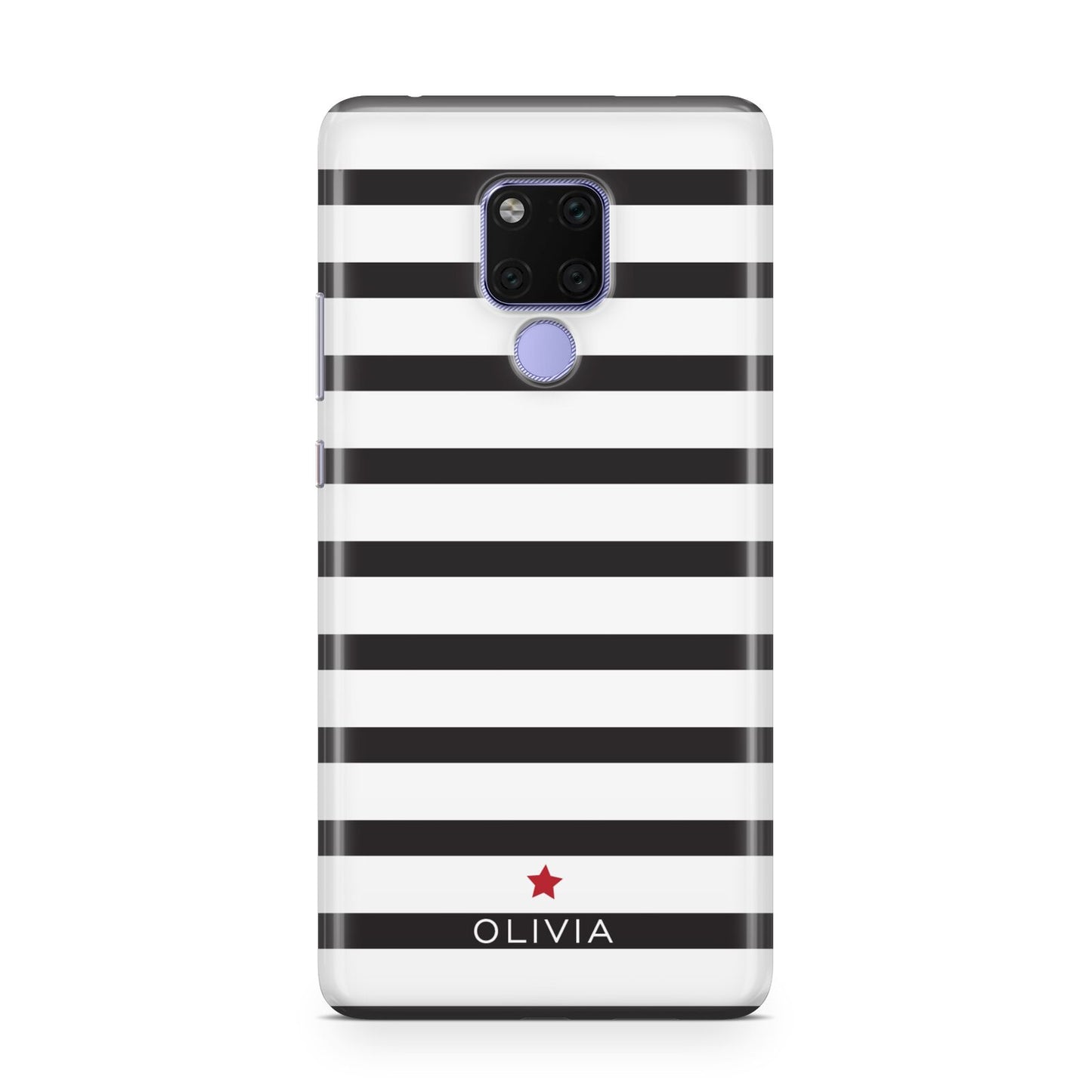 Personalised Name Black White Huawei Mate 20X Phone Case