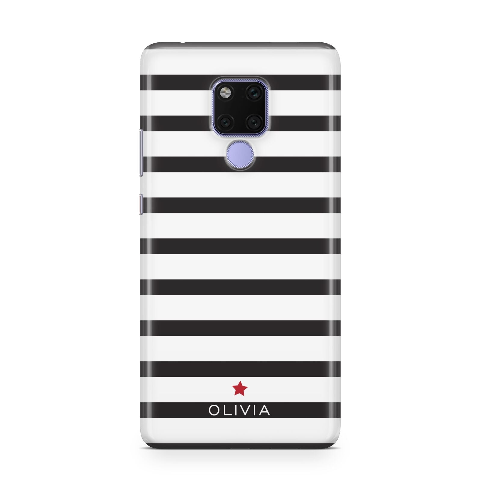 Personalised Name Black White Huawei Mate 20X Phone Case
