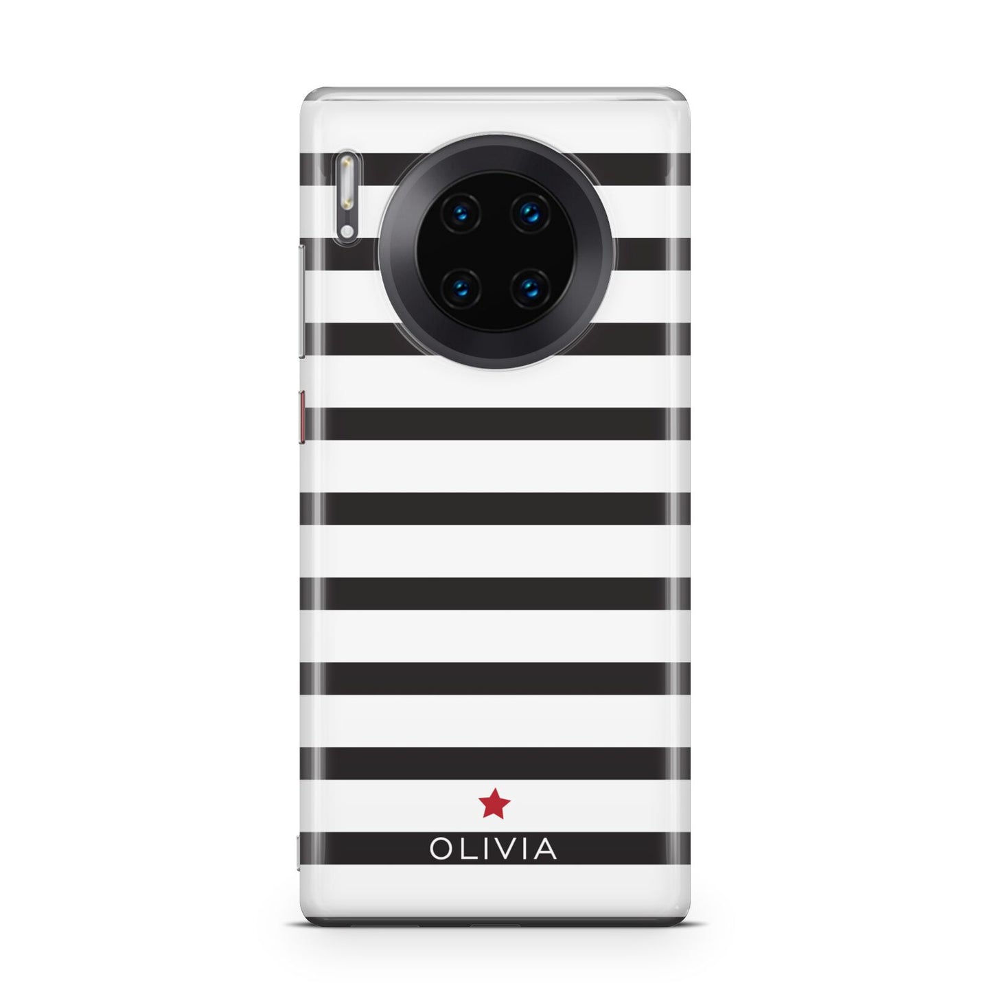 Personalised Name Black White Huawei Mate 30 Pro Phone Case