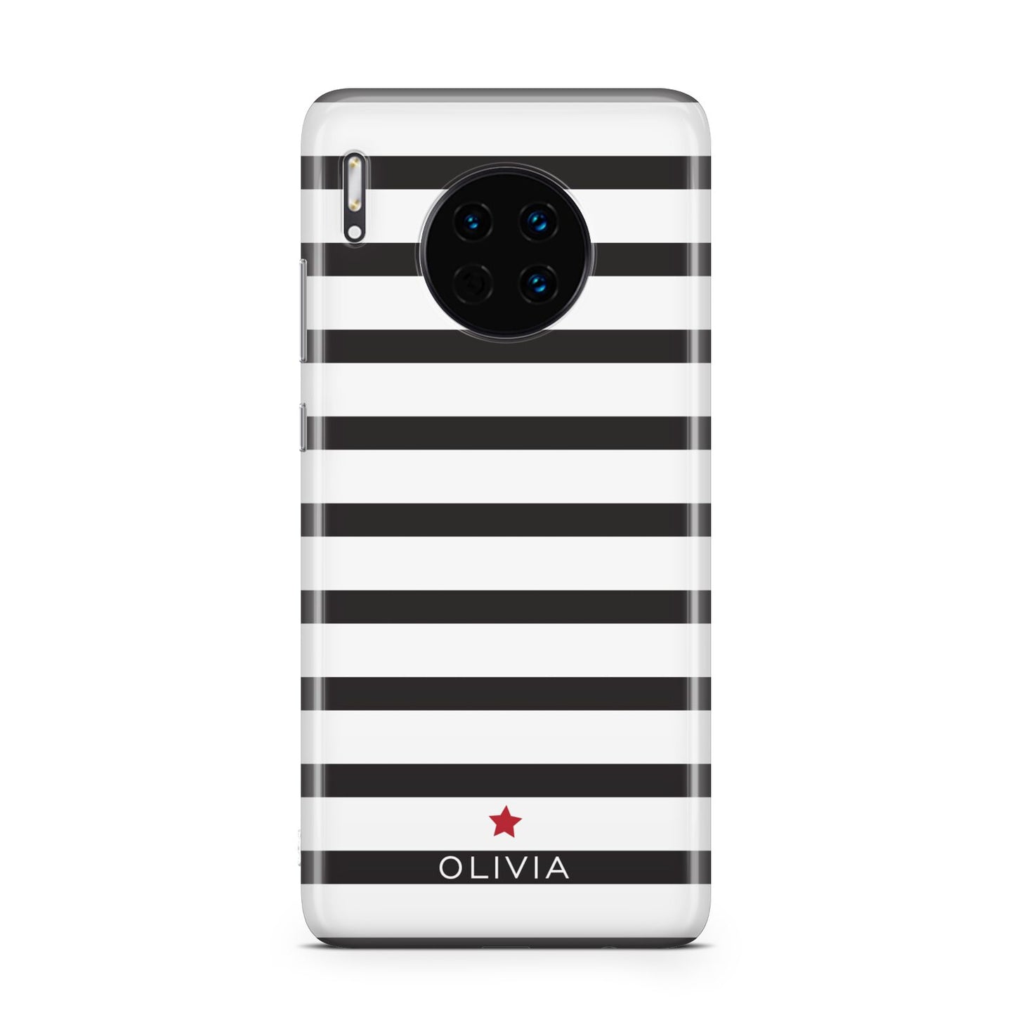 Personalised Name Black White Huawei Mate 30