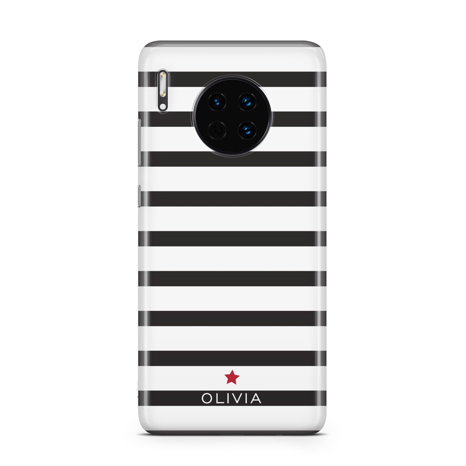 Personalised Name Black White Huawei Mate 30