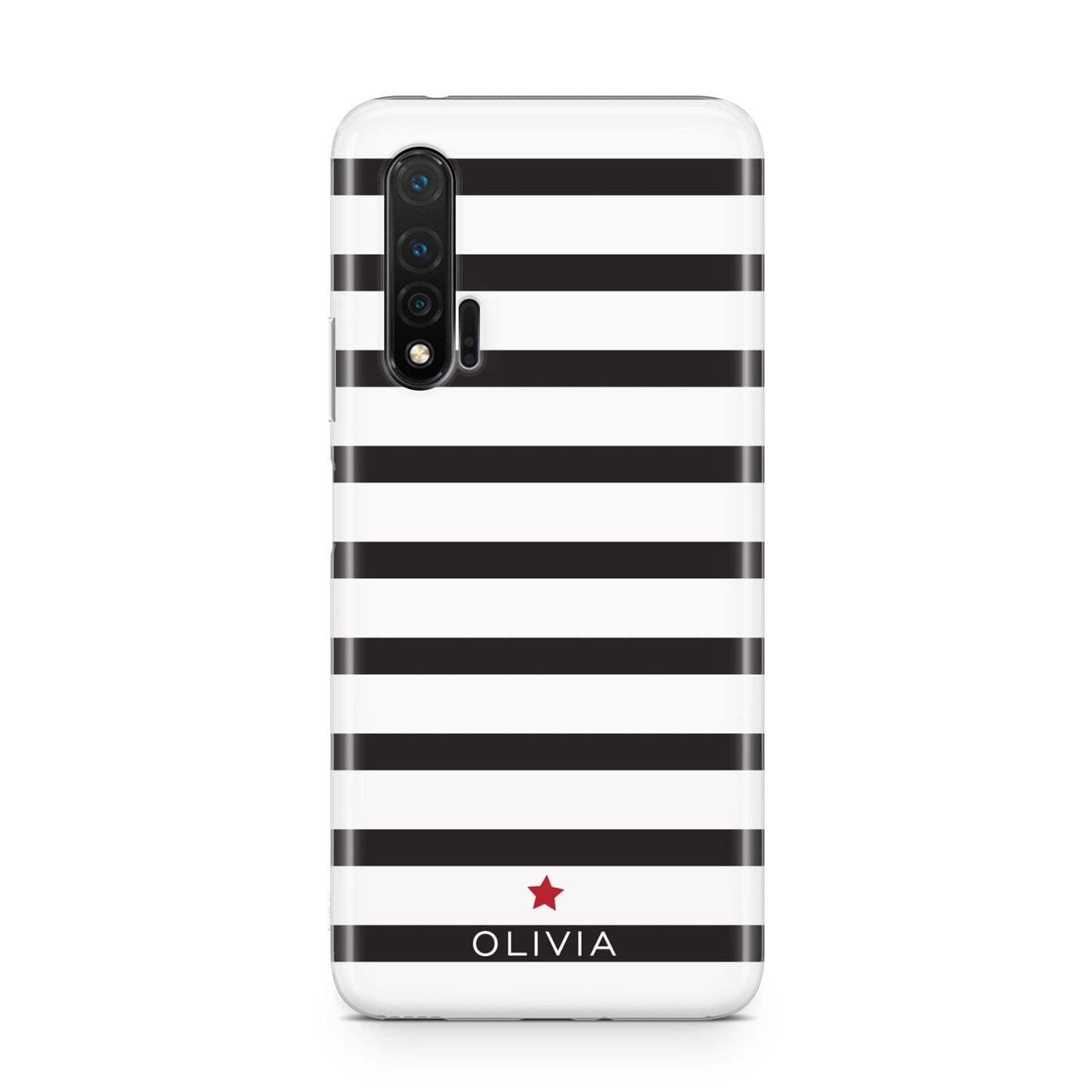 Personalised Name Black White Huawei Nova 6 Phone Case