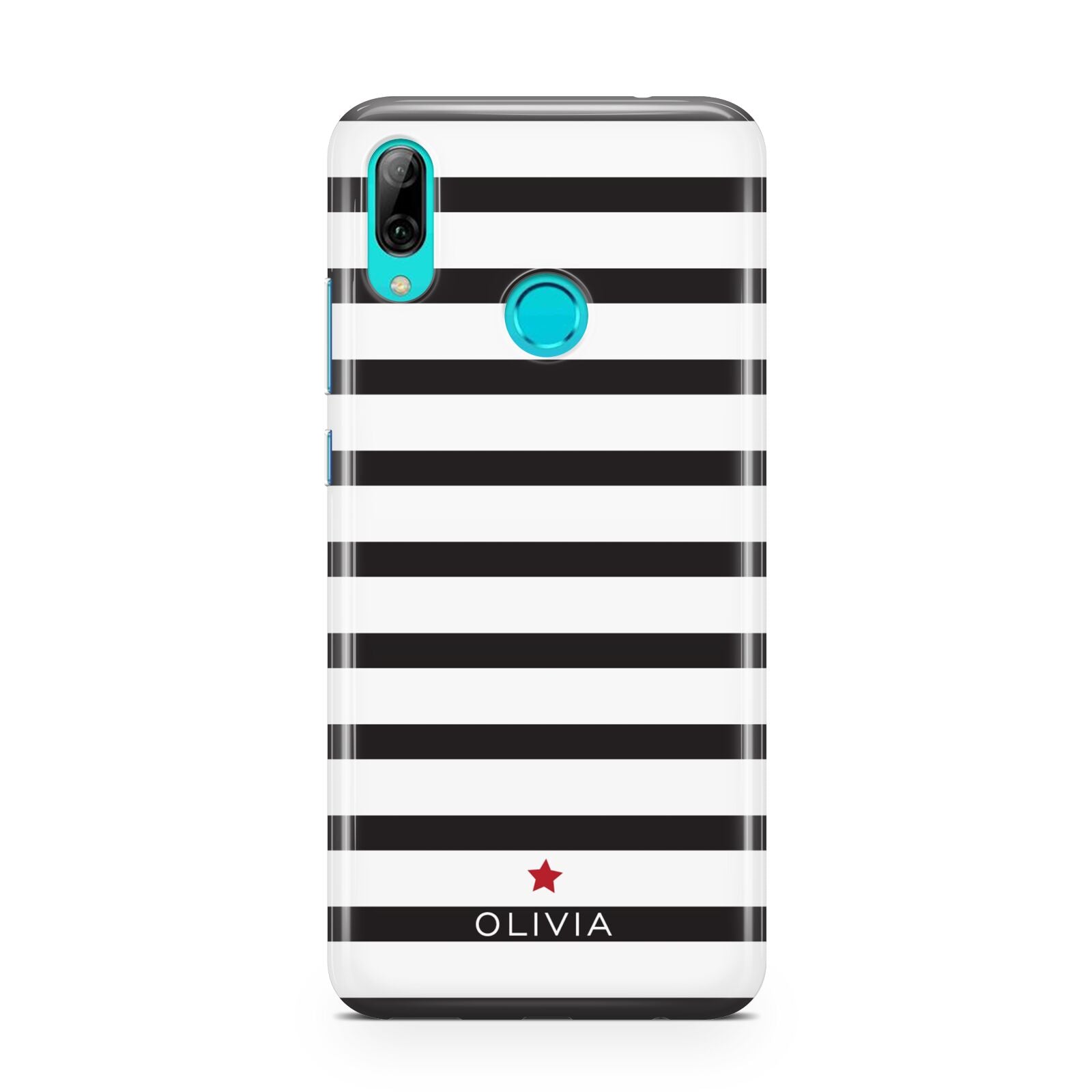Personalised Name Black White Huawei P Smart 2019 Case
