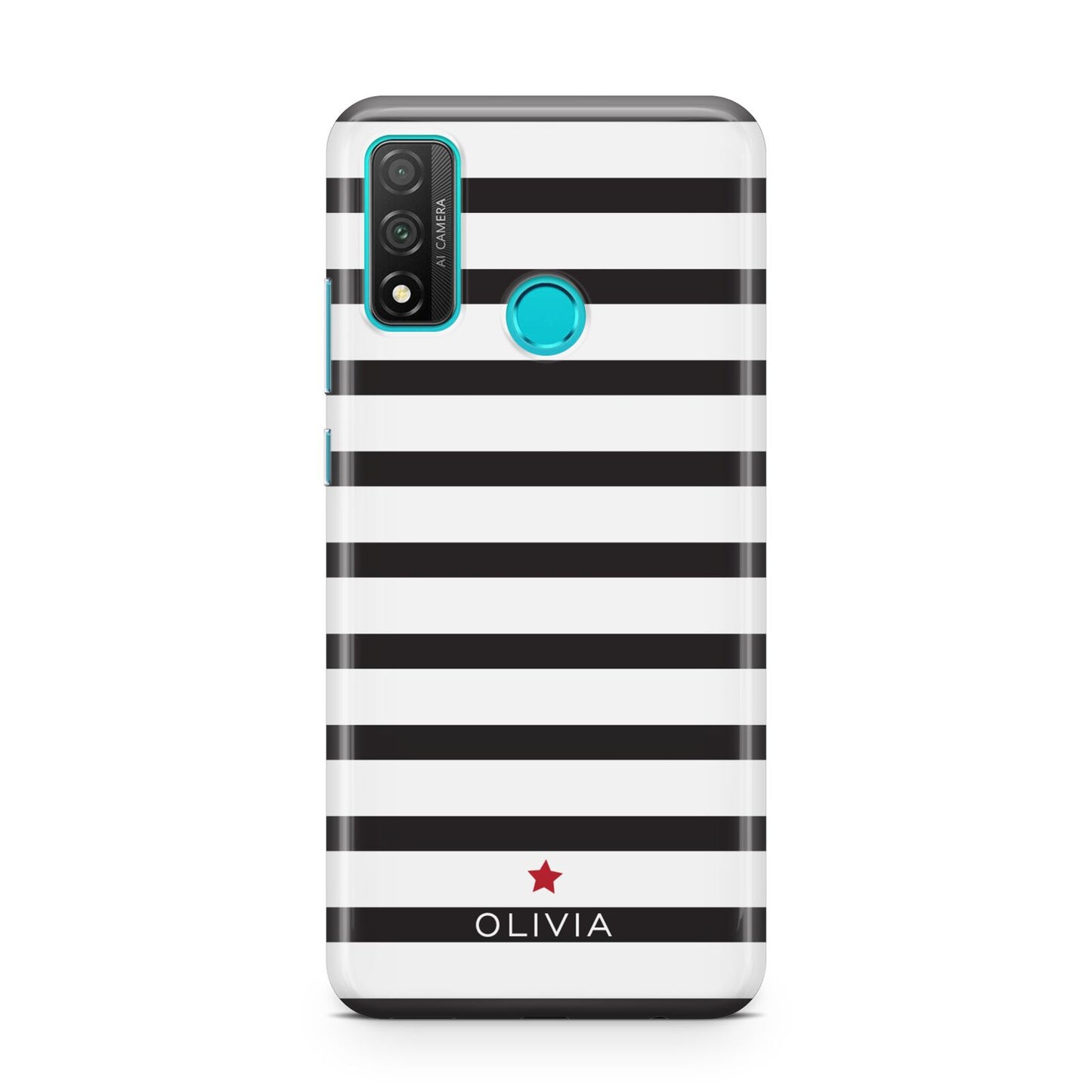 Personalised Name Black White Huawei P Smart 2020