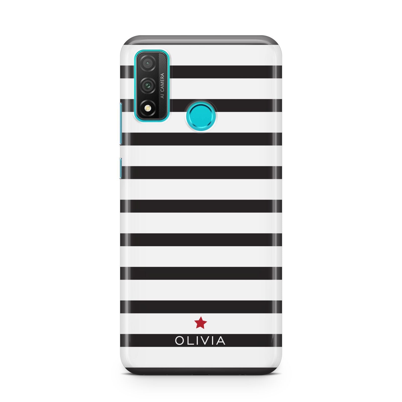 Personalised Name Black White Huawei P Smart 2020