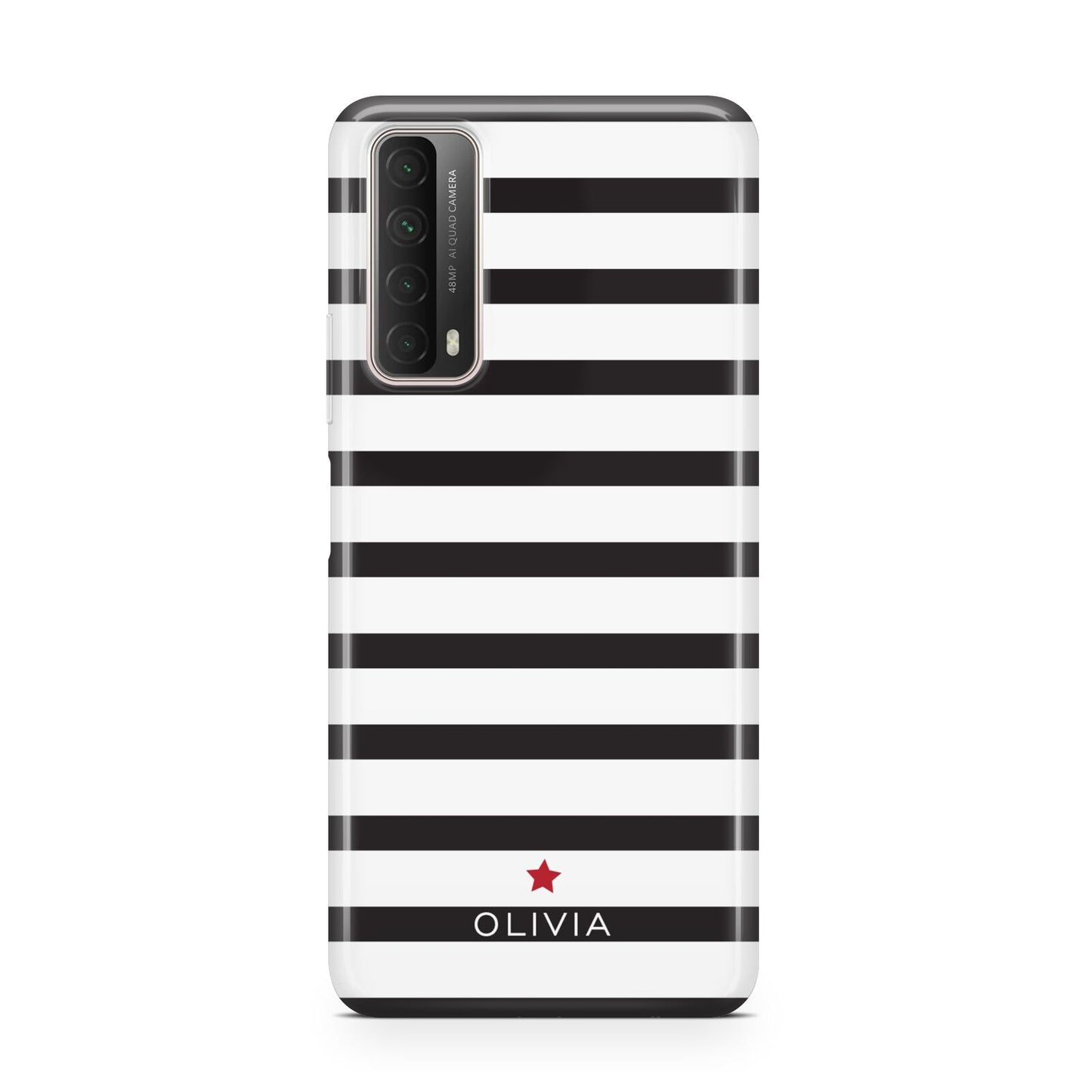 Personalised Name Black White Huawei P Smart 2021