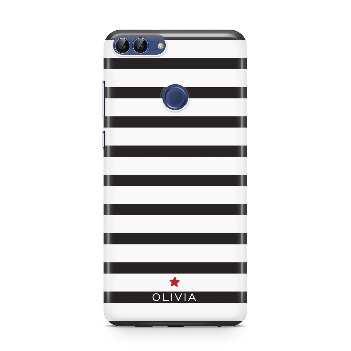 Personalised Name Black White Huawei P Smart Case
