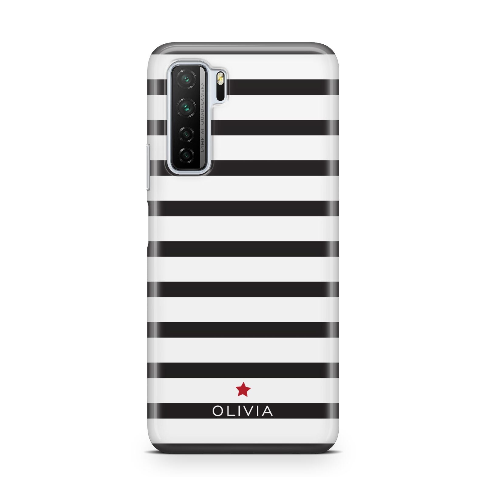 Personalised Name Black White Huawei P40 Lite 5G Phone Case