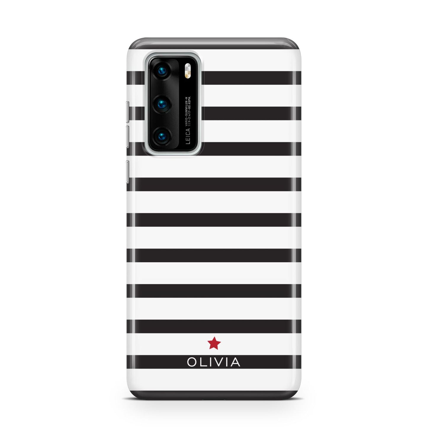 Personalised Name Black White Huawei P40 Phone Case